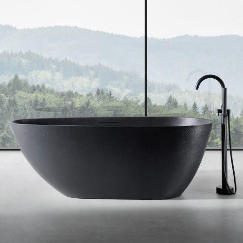 Ванна из искусственного камня Abber Dortmund AM9911B 170х75 отдельностоящая овальная с каркасом