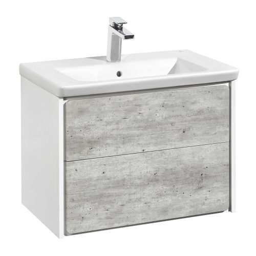 Тумба под раковину Roca Ronda Z.RU93.0.300.3 70х48х41 подвесная цвет бетон/белый матовый