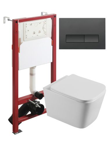 Комплект унитаз с инсталляцией и клавишей смыва Agger ATI04100+APB244