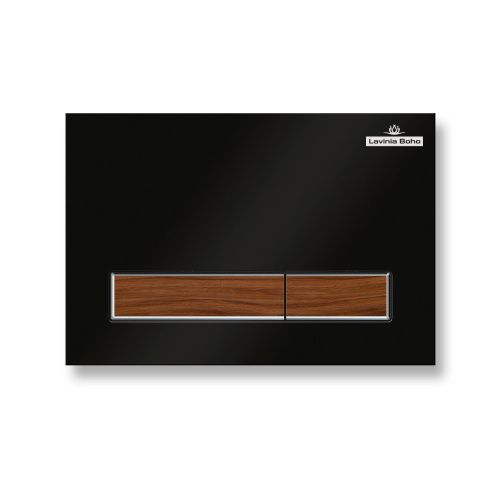 Клавиша смыва механическая Lavinia Boho RelFix 38050602 цвет черный матовый/темное дерево