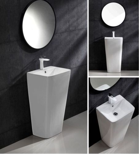 Раковина керамическая Cerutti SPA SANDRA CT7828 44х38 напольная цвет белый 1 отверстие под смеситель