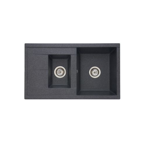 Кухонная мойка Aquaton Делия 1A716232DE210 87х51 цвет графит поверхность матовая