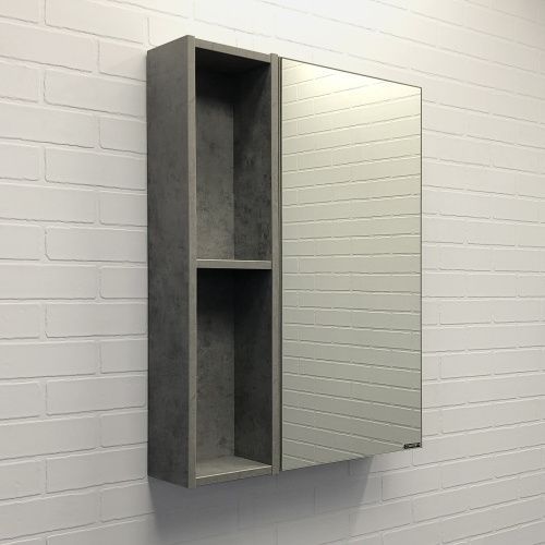 Зеркало-шкаф Comforty Осло 00-00006490CF 60х14х80 подвесной цвет бетон светлый