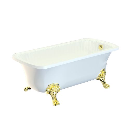 Ванна из искусственного мрамора Migliore OLIVIA 24633 174х80 пристенная прямоугольная с ножками