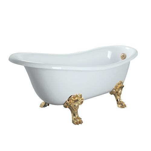 Ванна из искусственного мрамора Migliore BELLA 24625 170х80 отдельностоящая овальная с ножками