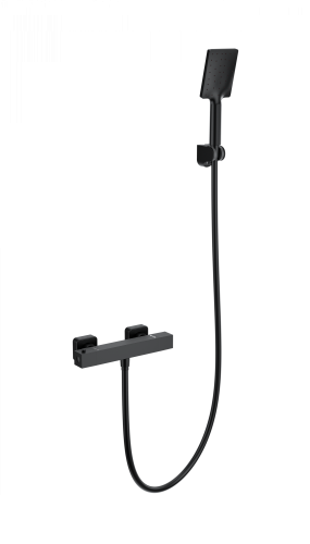 Смеситель для душа Wonzon & Woghand Stay WW-B2062-A-MB настенный черный с термостатом