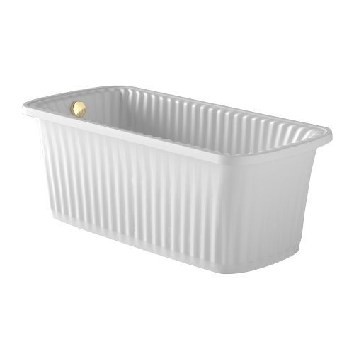 Ванна из искусственного мрамора Migliore OLIVIA PANELLO 24360 174х80 отдельностоящая прямоугольная с ножками