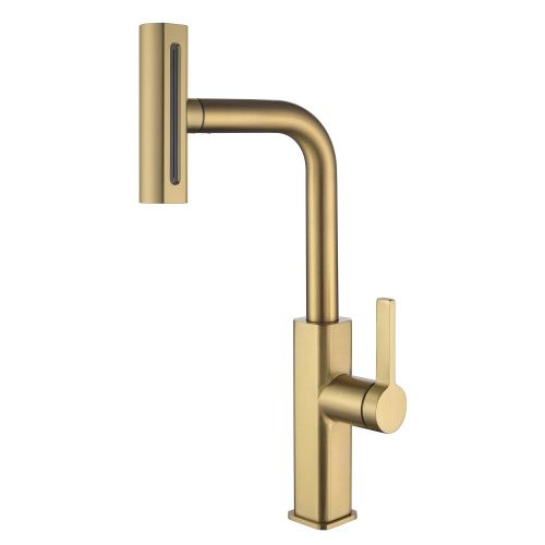 Смеситель для кухни Fmark FS8266C на мойку золото матовое