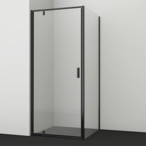 Душевой уголок Wasserkraft 74P29 80х100 стекло прозрачное профиль черный без поддона