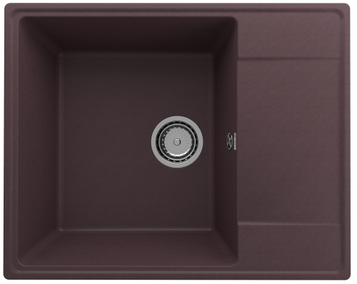 Кухонная мойка Ulgran Quartz Prima 605-06 61х49 цвет темно-коричневый поверхность матовая