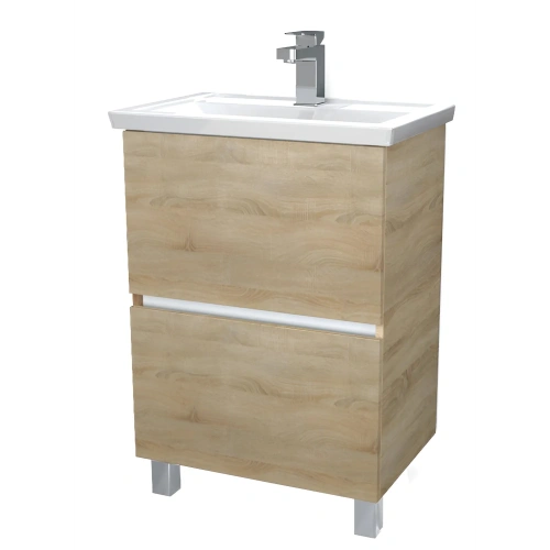 Тумба с раковиной 1MarKa Aris Ц0000033276 67х45х81 напольная цвет дуб сонома