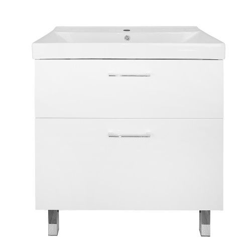 Тумба с раковиной Azario Ника CS00094407 70х48х86 напольная цвет белый глянцевый