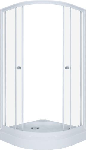 Душевой уголок Тритон Ультра Щ0000061796 100х100 стекло прозрачное профиль белый с поддоном