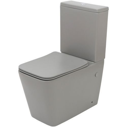 Унитаз напольный с бачком Melana MLN-310306MG серый с сиденьем микролифт безободковый смыв торнадо