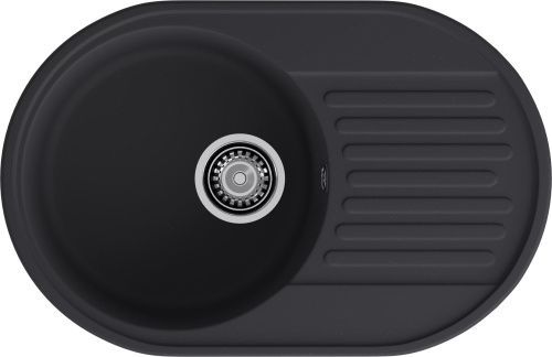 Кухонная мойка Granfest Quarz 18 черный 74х48 цвет черный поверхность матовая