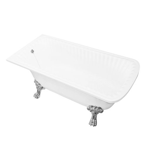 Ванна из искусственного мрамора Migliore OLIVIA ANG 25445 174х80 отдельностоящая прямоугольная с ножками