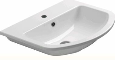 Раковина керамическая GSI City 9131111 64х48 подвесная цвет белый