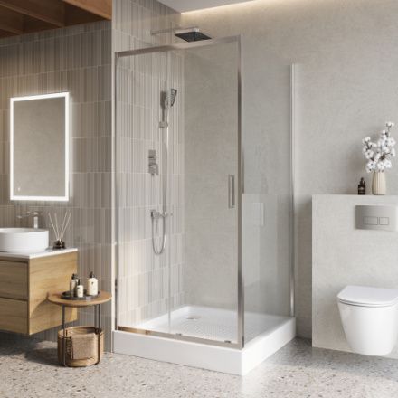 Душевой уголок BelBagno LUCE LUCE-A-1-100/100-C-Cr 100х100 стекло прозрачное профиль хром глянцевый без поддона
