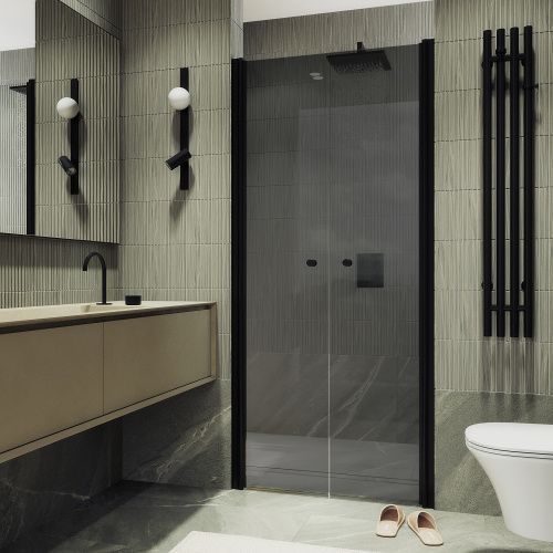 Душевая дверь Maybah Glass MGD-439-6 89х198 стекло тонированное профиль черный