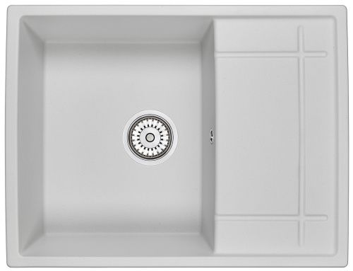 Кухонная мойка Granula 6501, АРКТИК 65х50 цвет светло-серый поверхность матовая