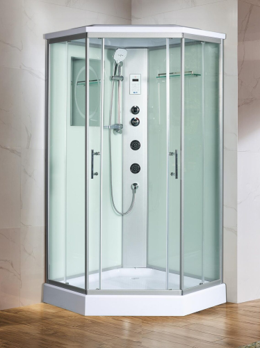 Душевая кабина WeltWasser WW500 NESSE 1004 (10000003285) 100х100 с крышей ориентация универсальная