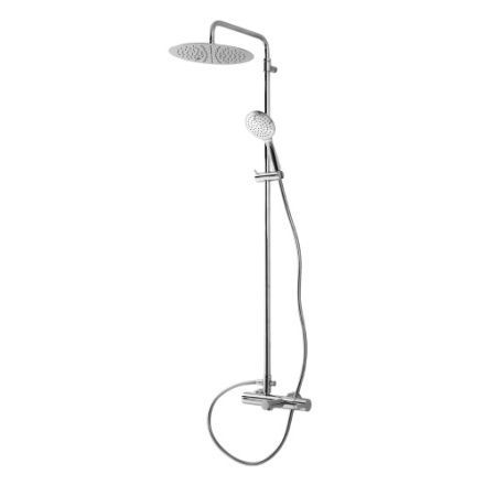 Душевая стойка Cezares LEAF LEAF-CVDA-30-01 настенная цвет хром с термостатом