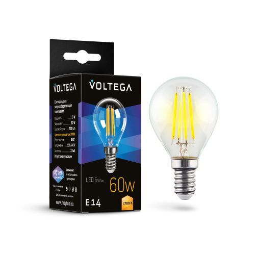 Лампа светодиодная Voltega Globe 6W 7212