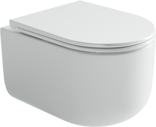 Унитаз подвесной Ceramica Nova ULMA CN4006 белый с сиденьем микролифт безободковый душевой смыв