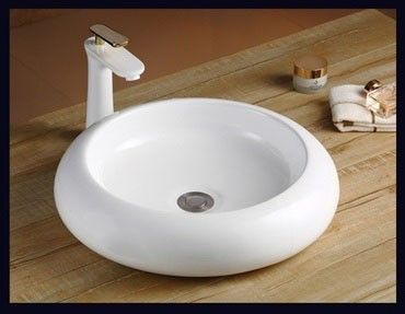 Раковина из сантехнического фаянса CeramaLux 7031B 50х50 накладная цвет белый без отверстий под смеситель - фото 4