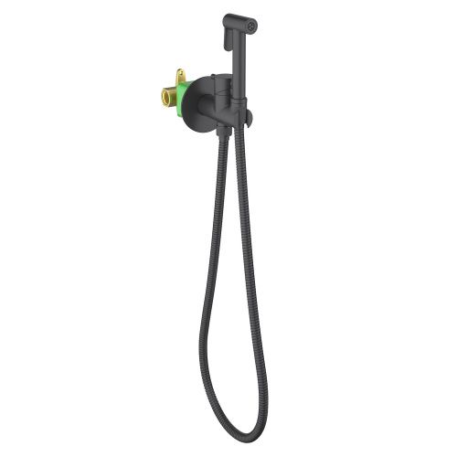 Смеситель с гигиеническим душем Timo Saona 2337/03SM встраиваемый в стену черный матовый