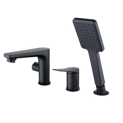 Смеситель LeMark Bronx LM3745BL на борт ванны черный