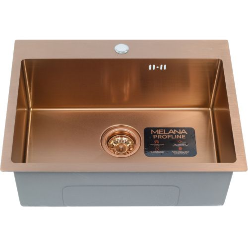 Кухонная мойка Melana ProfLine D6045HC бронза 60х45 цвет бронза поверхность матовая
