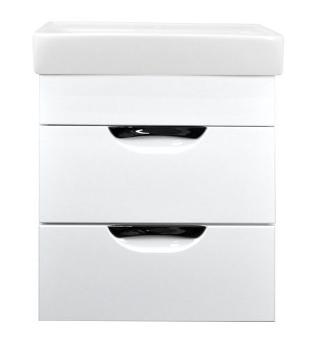 Тумба с раковиной Loranto Стиль CS00072681 50х37х55 подвесная цвет белый глянцевый