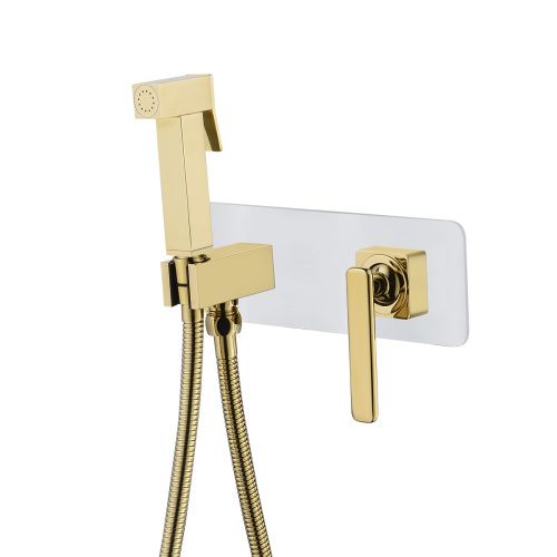 Гигиенический душ со смесителем LeMark Mista LM6419WG белый/золото