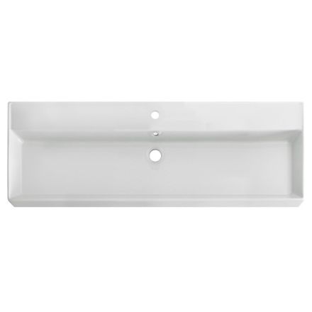 Раковина керамическая Cezares MOLVENO 46 CZR-MIL-120-LVB 120х47 подвесная цвет белый 1 отверстие под смеситель