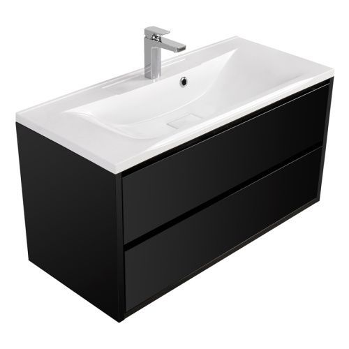 Тумба под раковину Aquaton Римини (Santek) 1A234601RN950 100х44х50 цвет черный