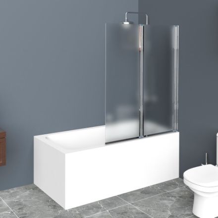 Душевая шторка на ванну BelBagno UNO V-2-100/150-P-Cr-R 100х150 стекло рифленое профиль хром ориентация правая