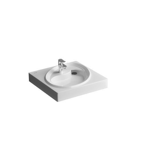 Раковина из искусственного мрамора Grossman Alvaro 1606001 60х60 подвесная цвет белый 1 отверстие под смеситель