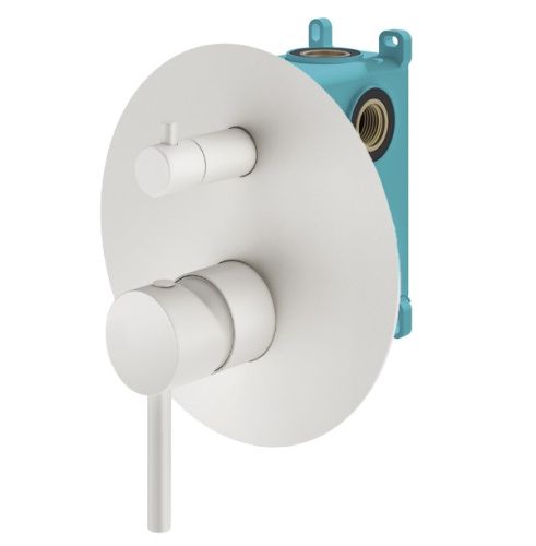 Смеситель для душа Plumberia Selection Ixo KIT1901BO встраиваемый белый матовый