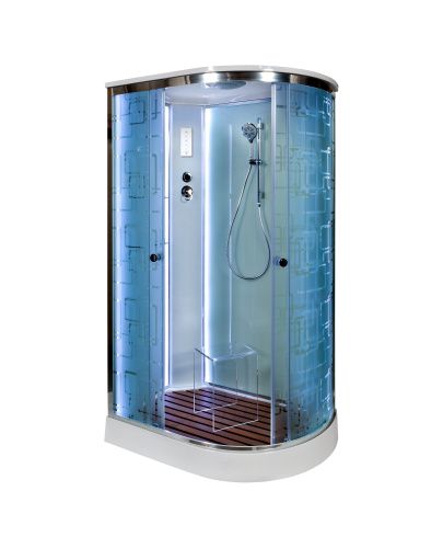 Душевая кабина AvaCan EM2012LLED 120х90 асимметричная с крышей ориентация левая