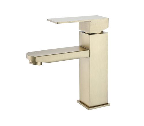 Смеситель Fmark FS8101C на раковину золото матовое