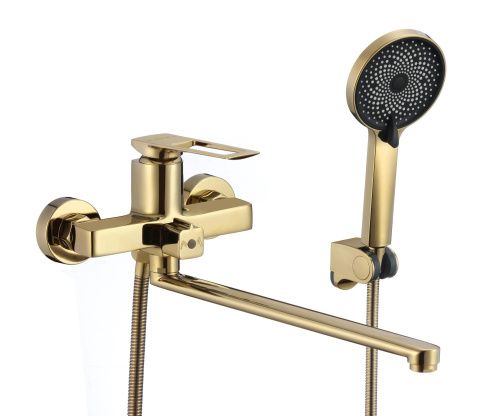Смеситель для ванны и душа Savol S-009024B настенный золото