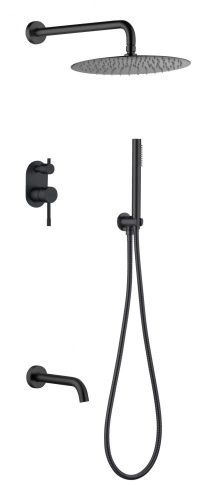 Душевая система Boheme Uno 464-2-B встраиваемая цвет черный