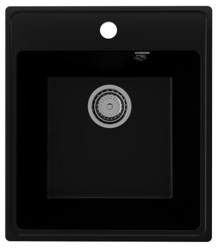 Кухонная мойка Ulgran Quartz Forte 425-07 43х49 цвет черный поверхность матовая