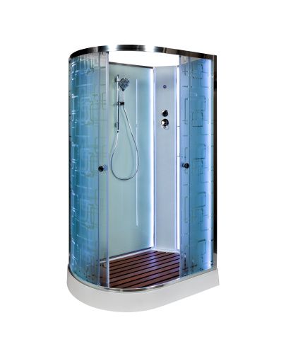 Душевая кабина AvaCan EM2012RNLED 120х90 асимметричная без крыши ориентация правая