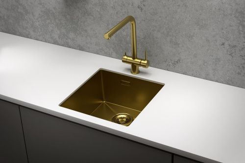 Кухонная мойка Granula 4445U, ЗОЛОТО САТИН 44х45 цвет золото сатин поверхность матовая