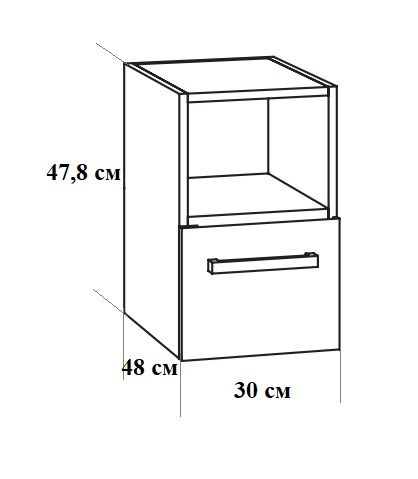 Шкаф Marlin 3160motion MNWUEA30TD(449/490/491) 30х48х48 подвесной цвет каштан графитовый - фото 2