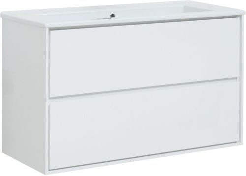 Тумба под раковину Aquanet Милан 00339970 106х46х66 подвесная цвет белый