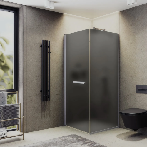 Душевой уголок Maybah Glass MGY-1322-5 90х90 стекло тонированное профиль хром без поддона