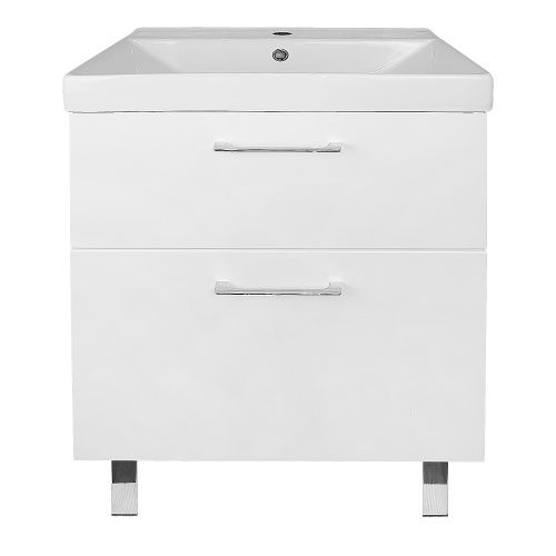 Тумба с раковиной Azario Ника CS00091368 61х48х86 напольная цвет белый глянцевый